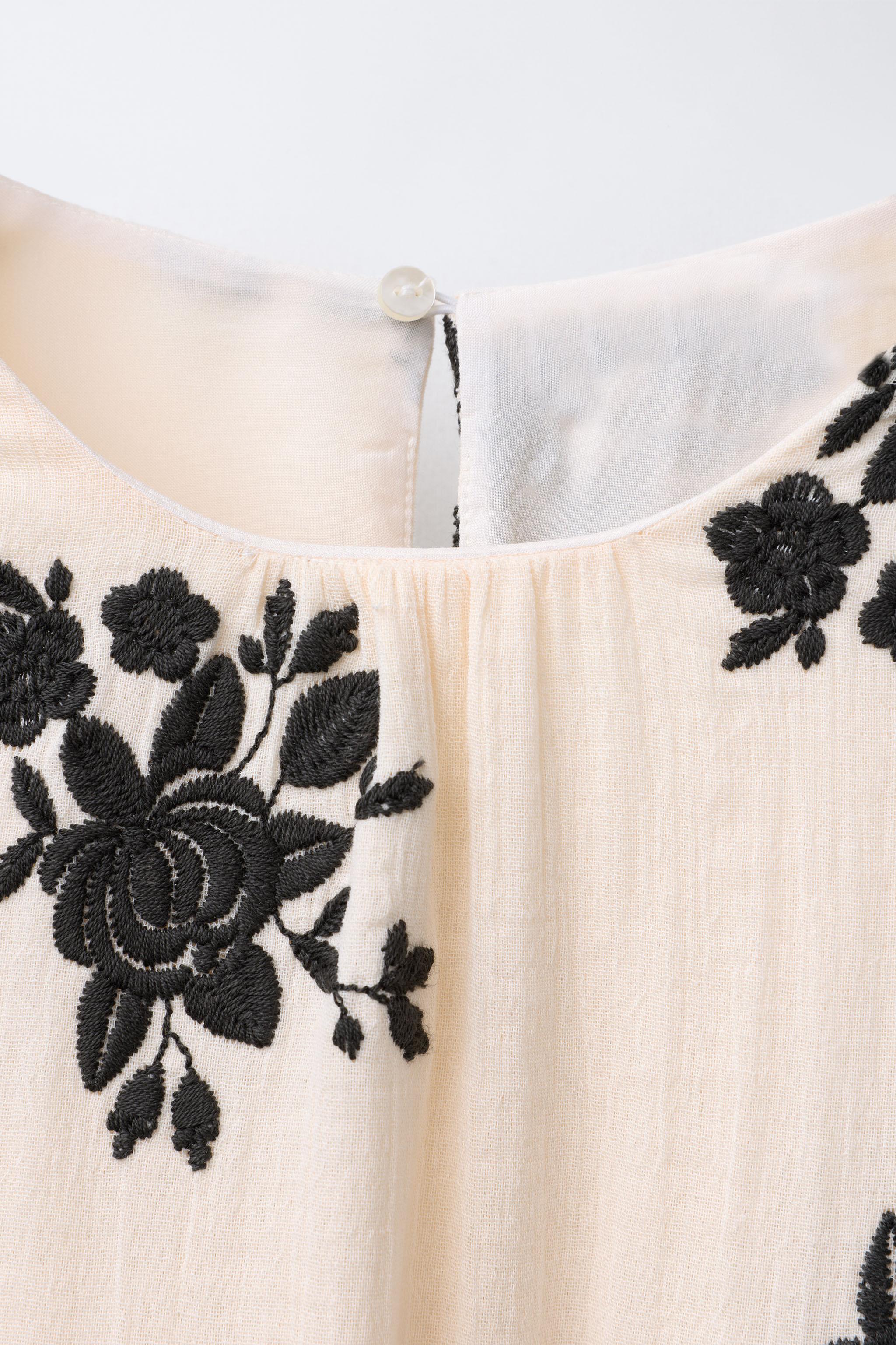 EMBROIDERED FLORAL DRESS